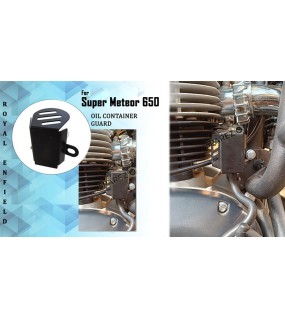 Royal Enfield Super Meteor 650 Stainless Steel Oil Container Guard Black
