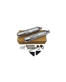 Royal Enfield Super Meteor 650 AEW 202 Chrome Exhaust Silencer LH and RH Pair  