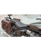 Royal Enfield Super Meteor 650 Canvas Leather Bags With Pannier Mounting Pair