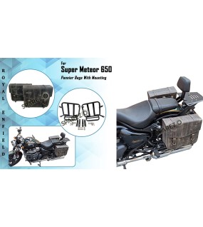 Royal Enfield Super Meteor 650 LH-RH Pannier Bags Pair With Mounting Pair