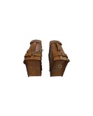 Royal Enfield Super Meteor 650 Tan Brown Leather Pannier Bags With Mounting Pair