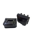 Royal Enfield Super Meteor 650 Glossy Black Leather Pannier Bag and Mounting LH RH