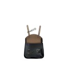 Royal Enfield Super Meteor 650 Glossy Black Leather Pannier Bag and Mounting LH RH