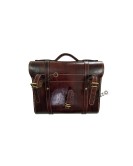 Royal Enfield Super Meteor 650 Antique Brown Leather Pannier Bags and Mounting
