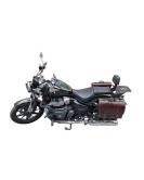 Royal Enfield Super Meteor 650 Antique Brown Leather Pannier Bags and Mounting