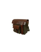 Royal Enfield Super Meteor 650 Olive Canvas Leather Pannier Bags and Mounting