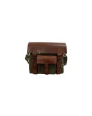 Royal Enfield Super Meteor 650 Olive Canvas Leather Pannier Bags and Mounting