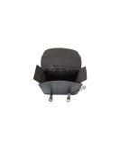 Royal Enfield Super Meteor 650 Navy Blue Leather Pannier Bags and Mounting LH RH