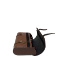 Royal Enfield Super Meteor 650 Brown Leather Bags With Pannier Mounting Pair