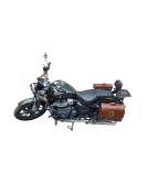Royal Enfield Super Meteor 650 Brown Leather Bags With Pannier Mounting Pair