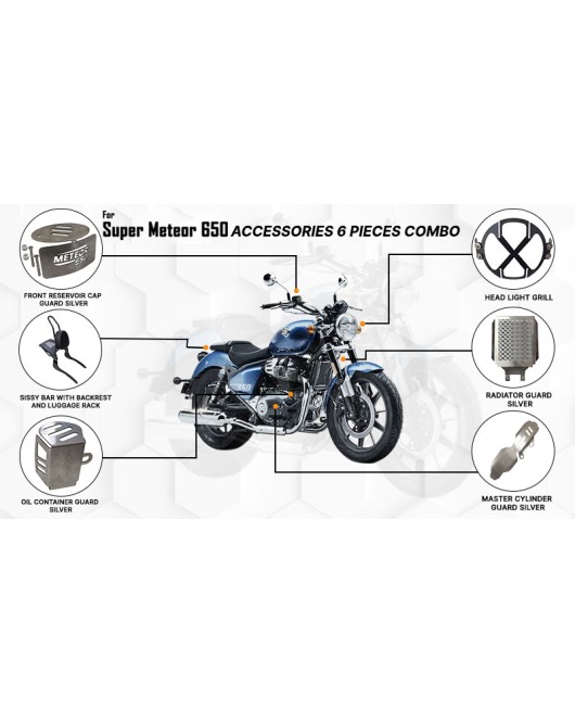 Royal Enfield Super Meteor 6 Pcs Accessories Combo
