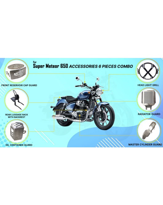 Royal Enfield Super Meteor 650 Accessories 6 Pcs Combo