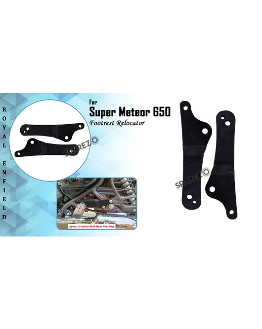 Royal Enfield Super Meteor 650 Pillion Footrest Relocator Bracket Black