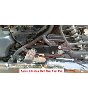 Royal Enfield Super Meteor 650 Pillion Footrest Relocator Bracket Black
